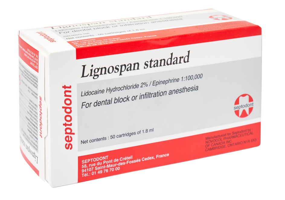 Septodont Lignospan 1 100 000 Epinephrine 2 Lidocaine 50 Bx